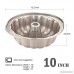 CHEFMADE 10-Inch Pumpkin-shaped Bundt Pan Non-stick Carbon Steel Banquet Cake Mold FDA Approved for Oven Baking (Champagne Gold) - B077BXYY9Q